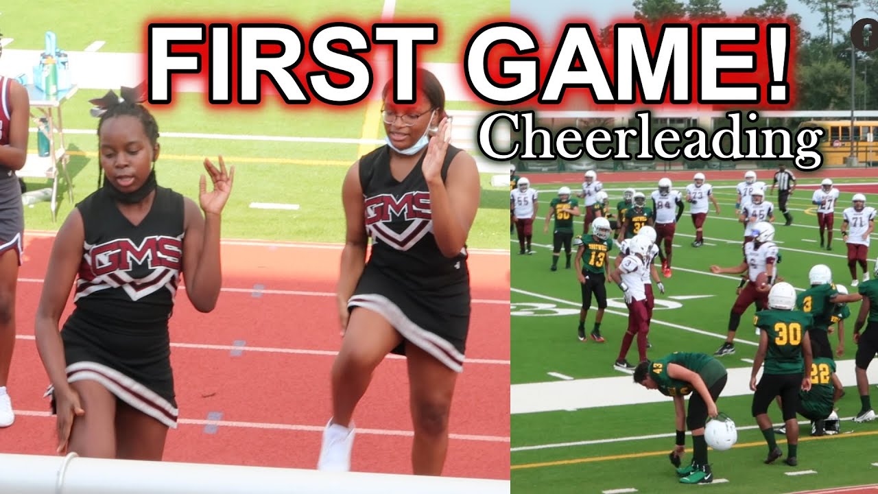 First Cheer Football Game | Middle School Cheerleading | DNVlogsLife