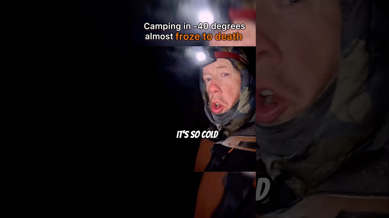 Camping in -40 degrees almost froze to death (​⁠@OutdoorBoys)