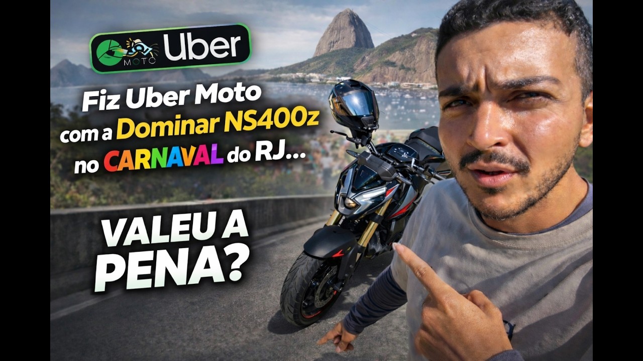 Fiz Uber Moto com a NS400z no Carnaval do RJ… VALEU A PENA?? QUAL FOI A MÉDIA DE CONSUMO??