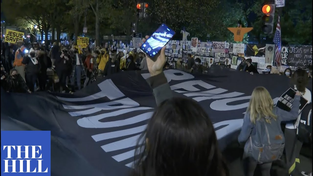 NOW: Election Day anti-Trump crowds congregate in Black Lives Matter Plaza in DC
