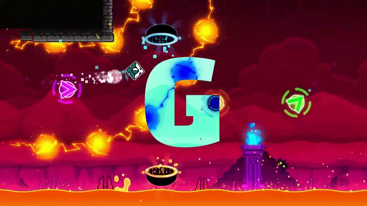 Geometry Dash - Dash (but with ominous overlaid letters)