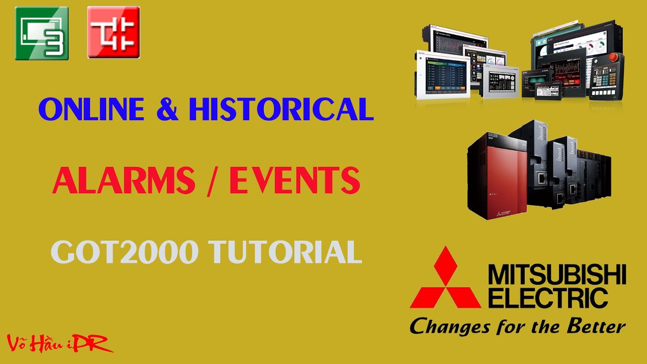 Configurate alarm popup and alarm history on HMI GOT2000 mitsubishi | GT designer