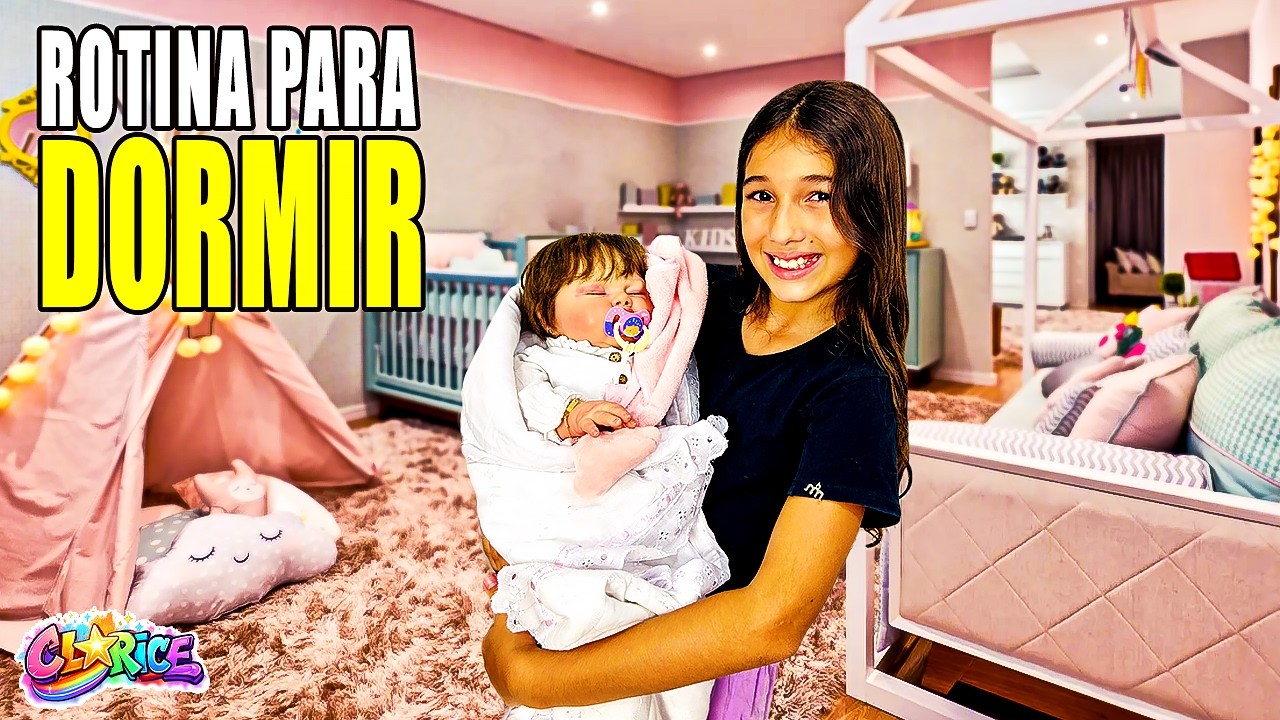 ROTINA DA NOITE PREPARANDO A MINHA NOVA BEBE REBORN PARA DORMIR / UNIVERSO DA CLARICE