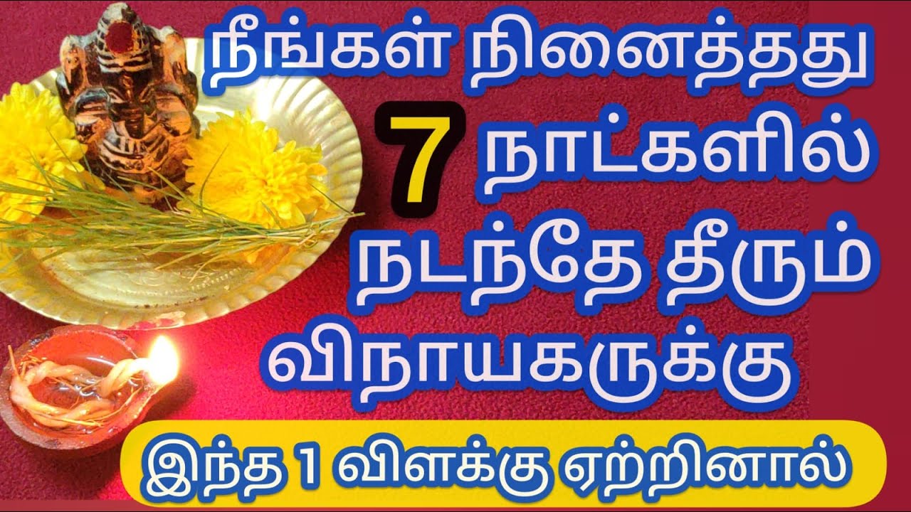 நீங்கள் நினைத்தது 7 நாட்களில் நடந்தே தீரும்.. விநாயகருக்கு இந்த ஒரு விளக்கு ஏற்றினால்../devotional