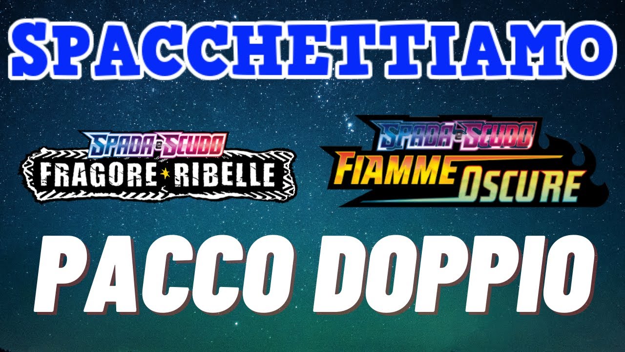 Spacchettamento carte pokemon 6 pacchetti 2 serie Fragore Ribelle e Fiamme Oscure