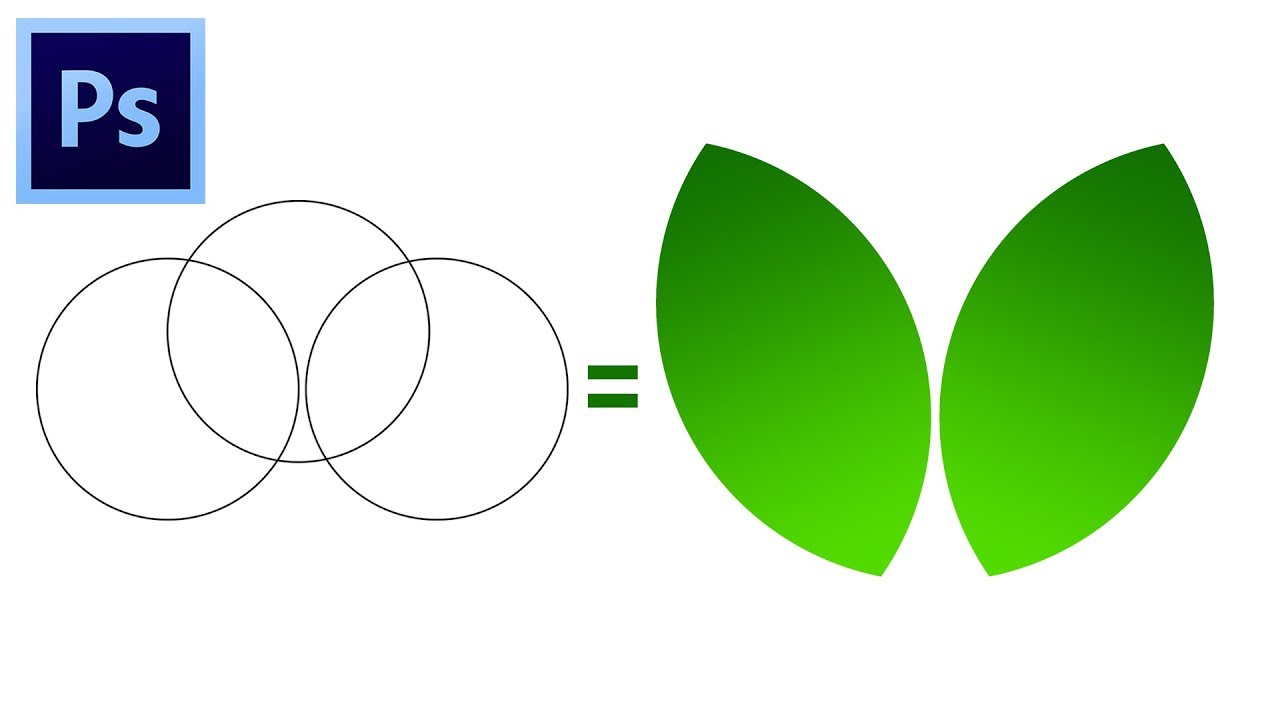 How To Use Shapes in Creating Logo - Leaf Logo Design in Photoshop