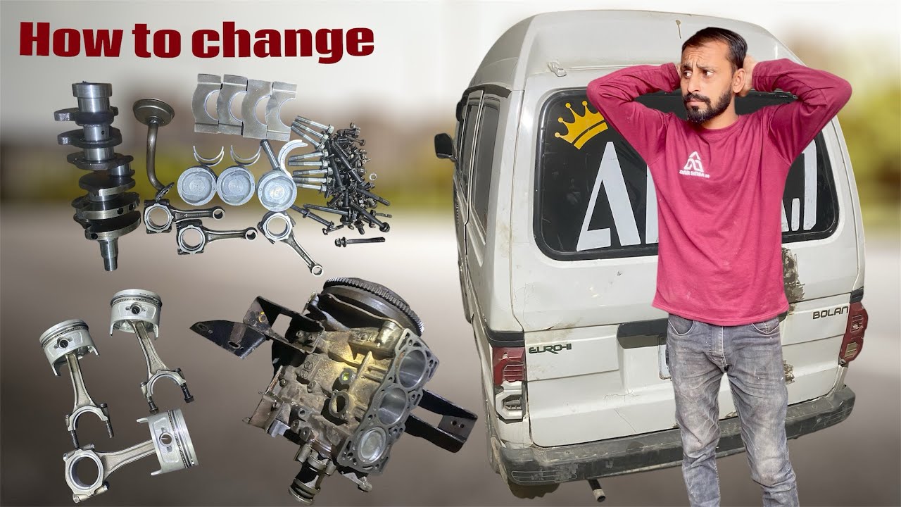 How to change Suzuki bolan engine overall all//engine pestan change 