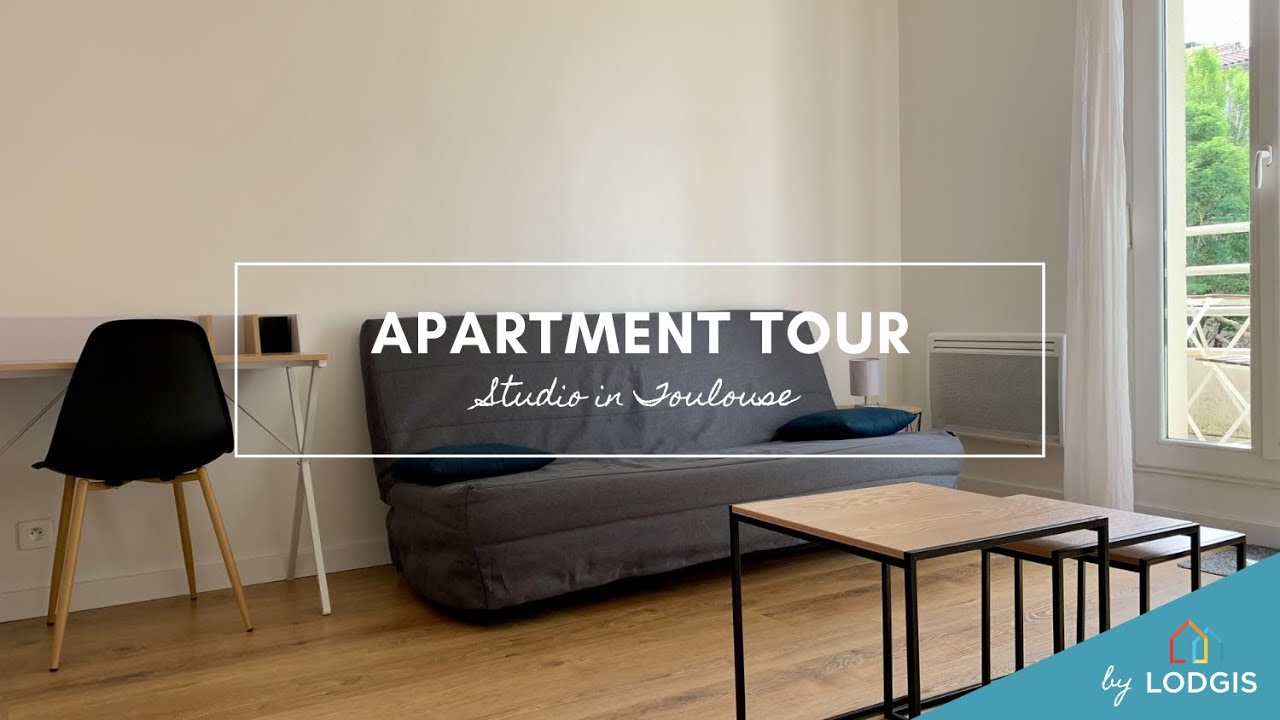 Apartment Tour // Furnished Studio 20m2 in Toulouse – Ref : 1T122300