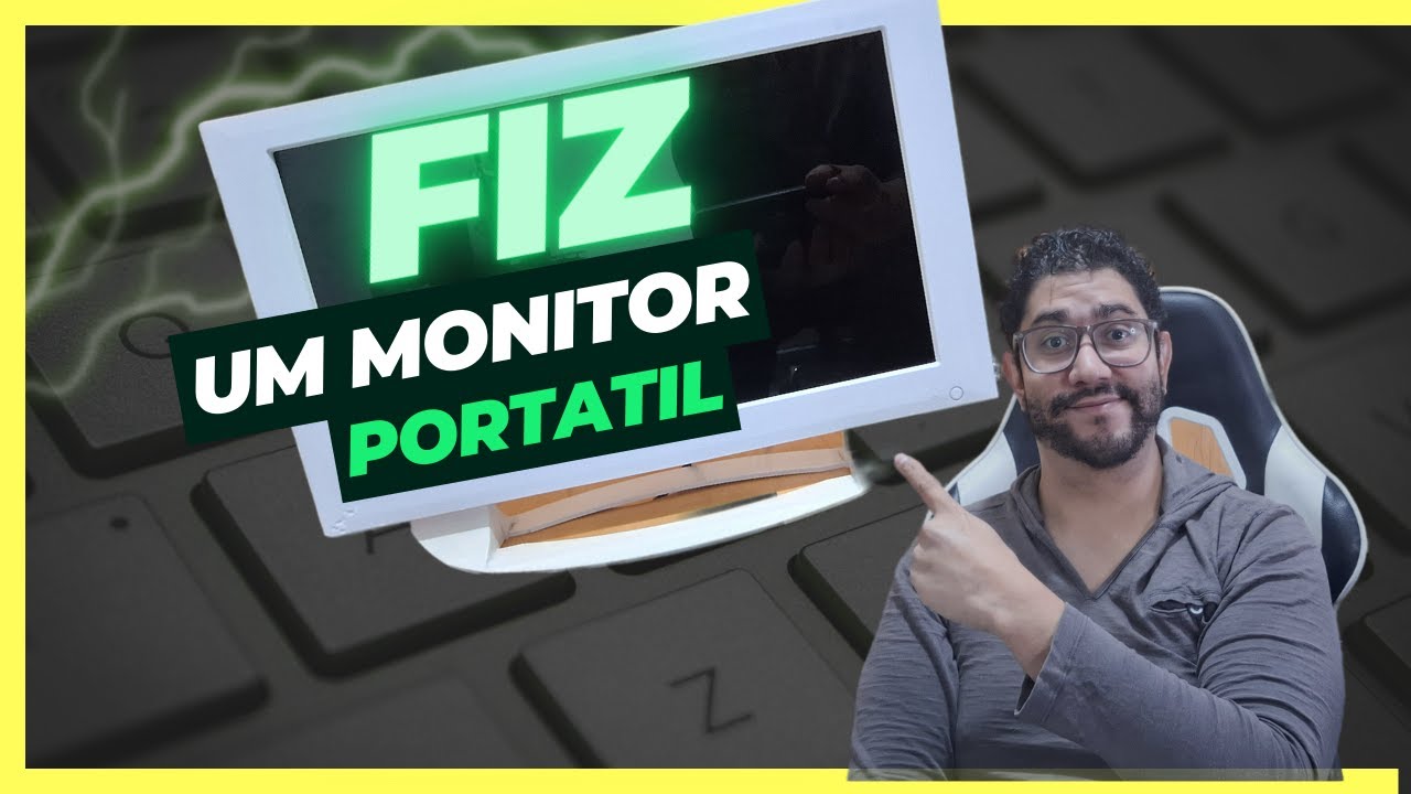 Transformei a tela do notebook em um monitor portatil  reaproveitando notebook
