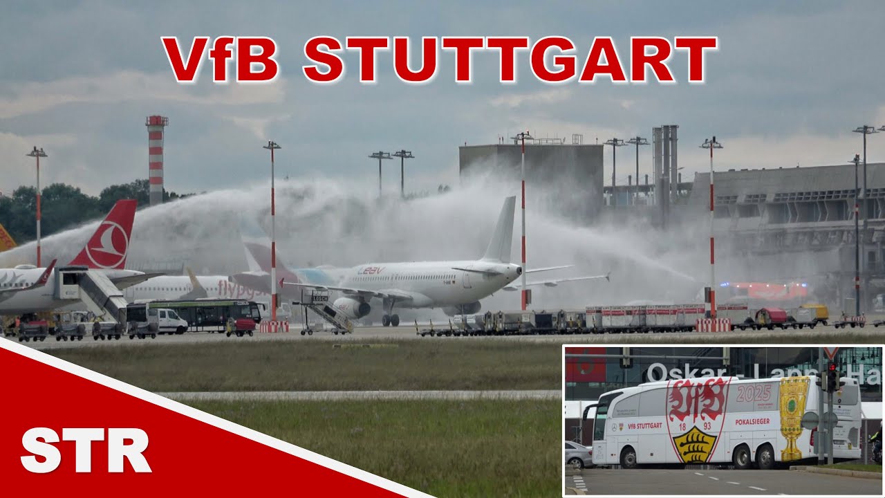 VfB Stuttgart: Die DFB-Pokalsieger landen auf dem Flughafen Stuttgart!