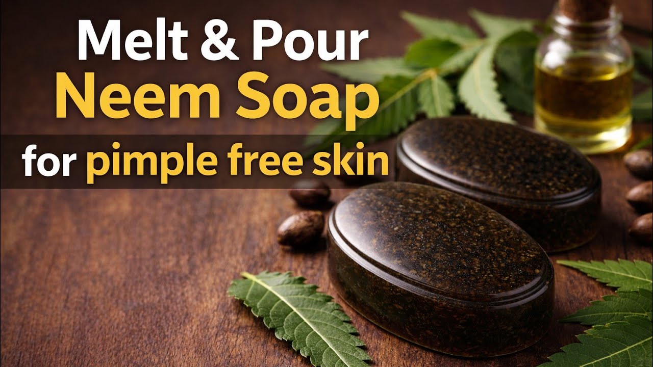 Melt and pour Neem soap for pimple free skin