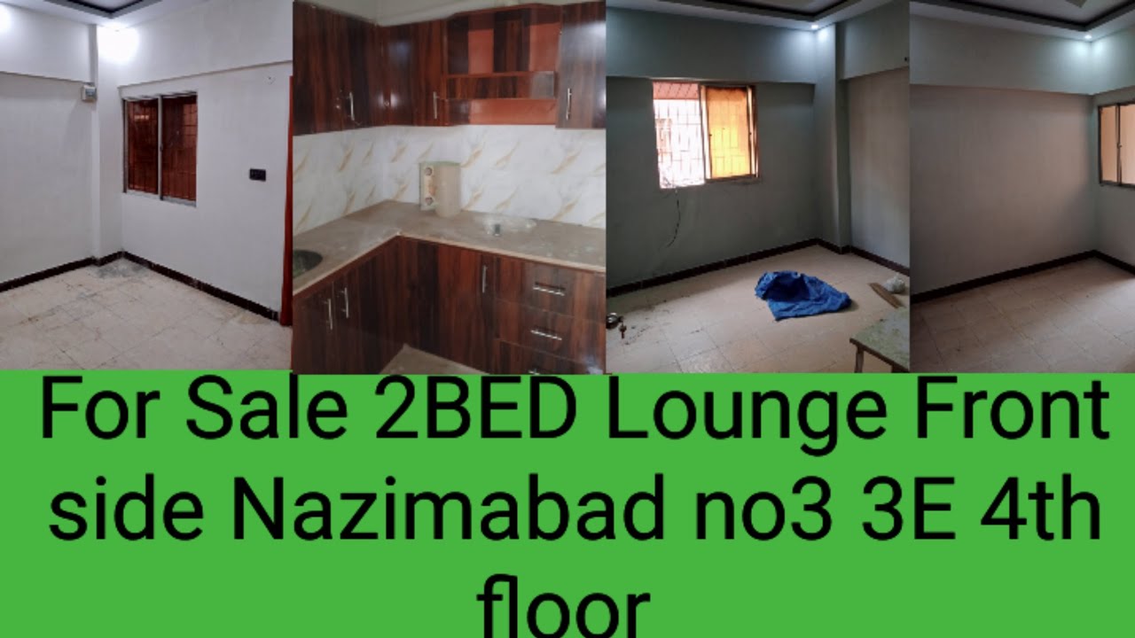 Property For Sale 2BED Lounge Nazimabad no3 3E commercial apartment 4th floor Front side #property 