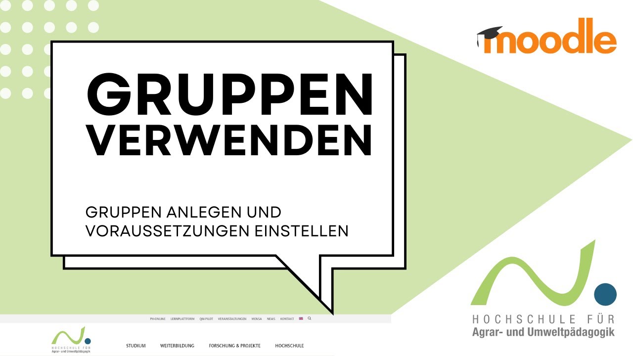 Moodle 7 - Gruppen anlegen, verwalten und einsetzen