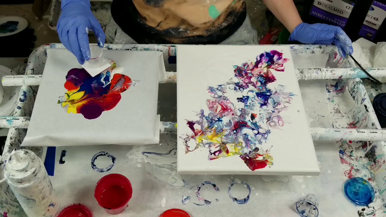 (488) Acrylic stamp technique plus making magnets