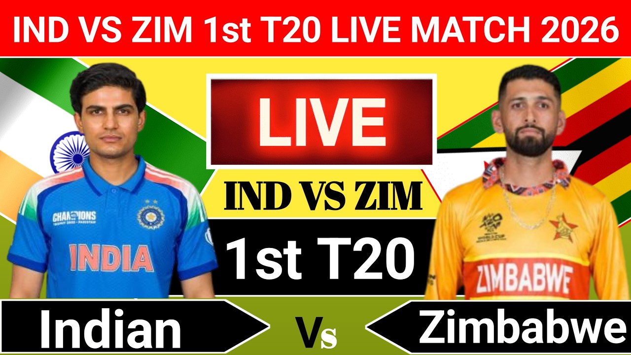 🔴LIVE : India vs Zimbabwe 1st T20 live match today | IND VS ZIM Live Score & Commentary