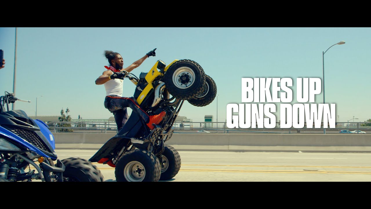 BIKES UP GUNS DOWN