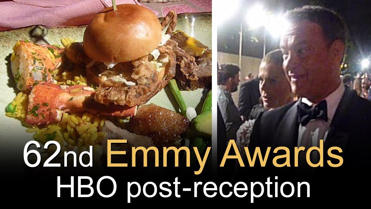 The 99 Cent Chef in HBO 67th Emmy Party Buffet line with Hollywood Stars.