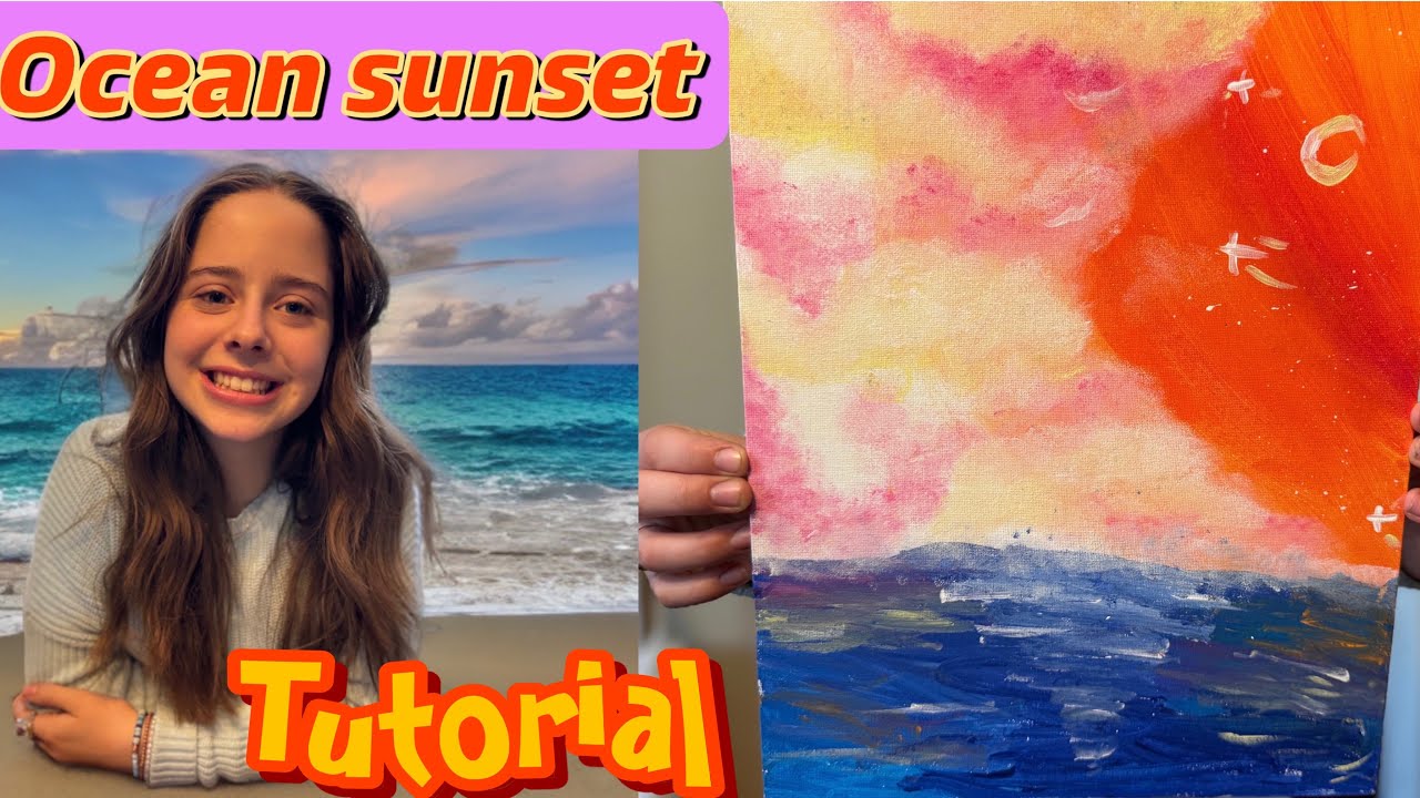Ocean Sunset Painting Tutorial by Squeezy from Sleeperdude!