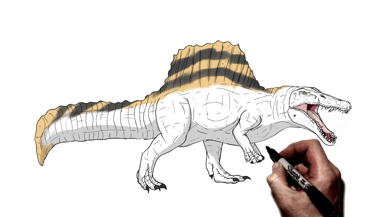 How To Draw Spinosaurus | Step By Step | Jurassic World Rebirth