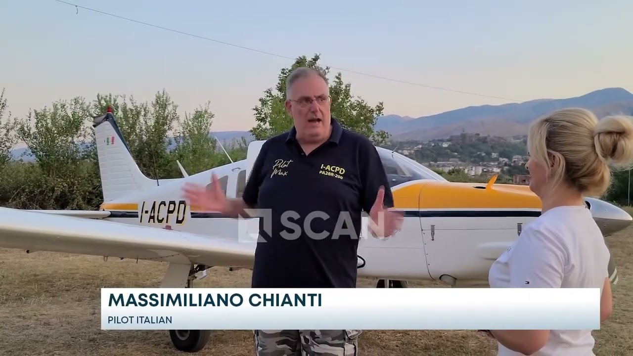 Aeroporti i Gjirokastrës ''pushtohet'' nga avionët italianë -Piloti Chianti intervistë për SCAN LIVE
