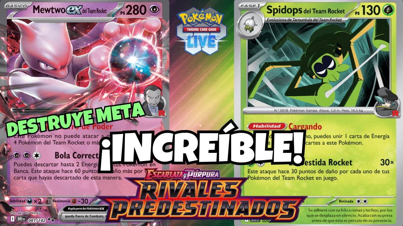 EL NUEVO MEWTWO EX DEL EQUIPO ROCKET ESTÁ ROTO! [RIVALES PREDESTINADOS] [ POKEMON TCG LIVE ]