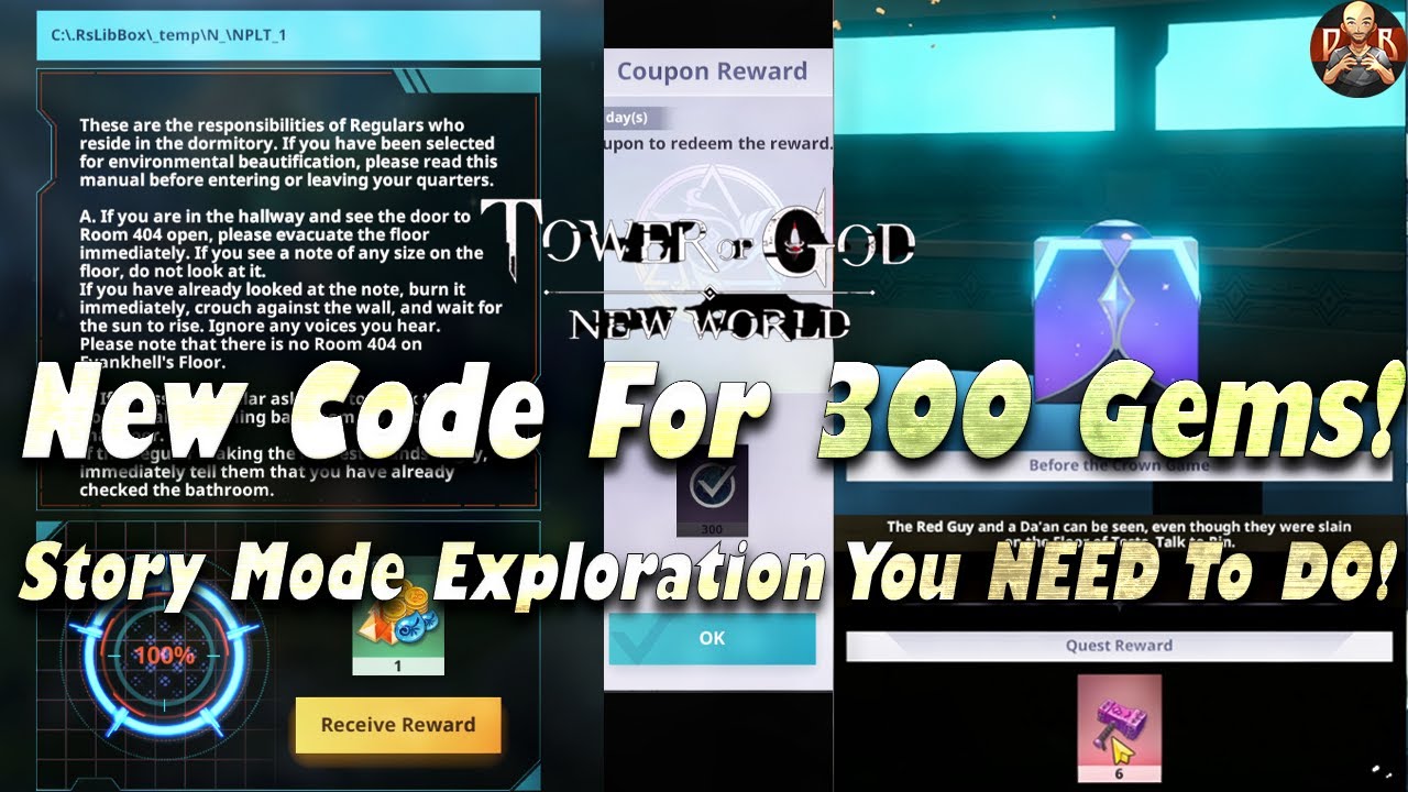 [Tower Of God: New World] - New Code = 300 Gems! Story mode has SO MUCH LOOT that you are missing!