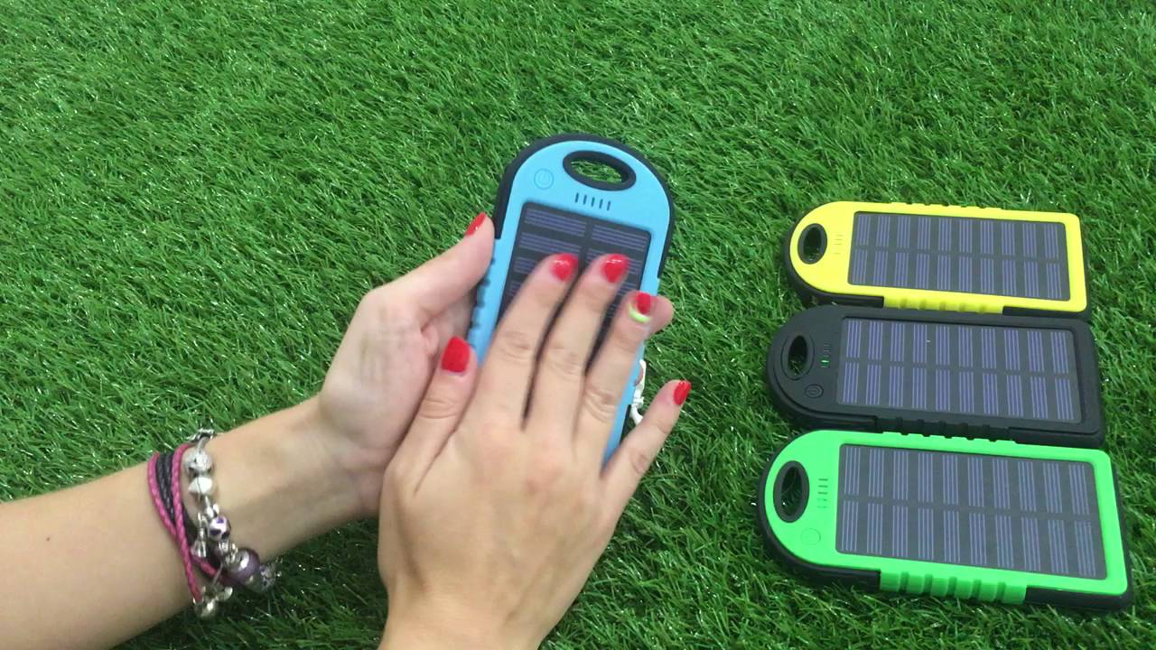 Внешний аккумулятор на солнечной батарее Solar Power Bank 5000 mah