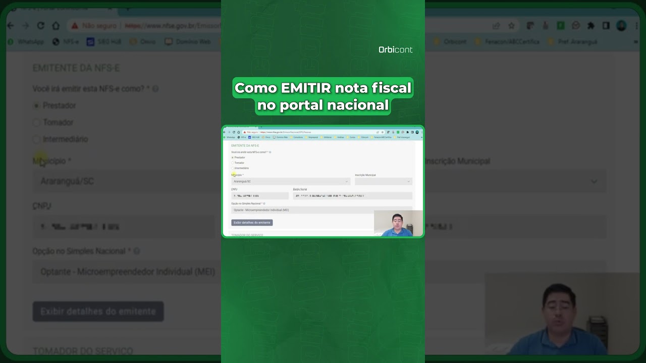 Como emitir nota fiscal no portal nacional  -  NFS-e