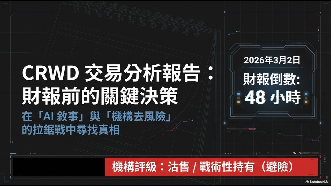 CrowdStrike (CRWD)：財報前哨戰！散戶狂熱 vs 機構撤退！CrowdStrike 財報前兆深度大解析。