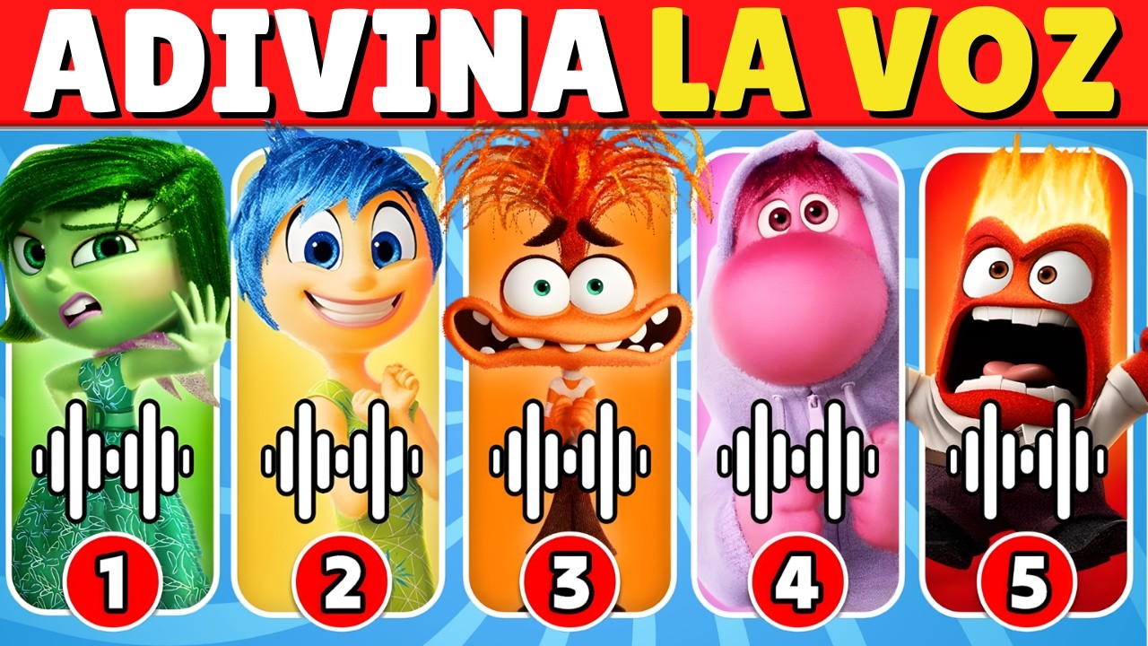 Quiz De Voces INTENSAMENTE 2 | ¿Cuál Es El Personaje? | Furia 😡  Ansiedad 😵‍💫 Alegría 😁 ¡y más..!