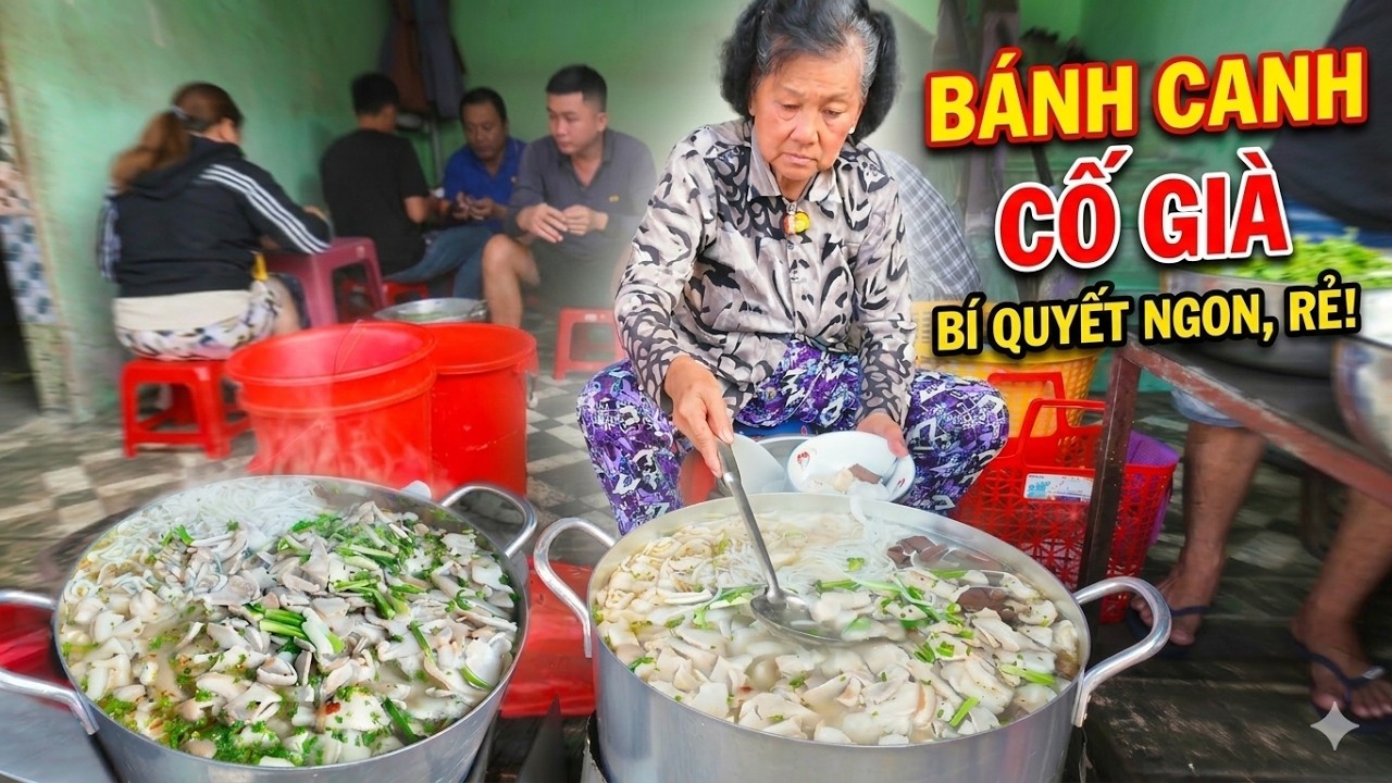 Quán Bánh Canh 50 Năm Thịt nấu chung một Nồi Ngập Tràn hấp dẫn giữ giá bình dân 20k cho dân lao động