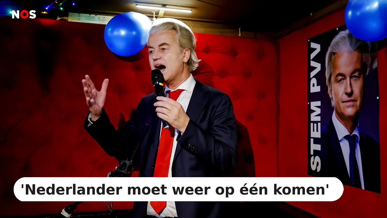 Eerste reactie Geert Wilders (PVV): 'Met 35 zetels willen we, en gaan we ook besturen'