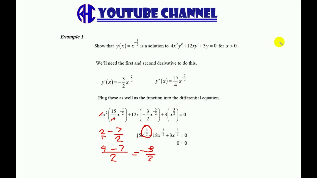 Differential Equation - Part 1 (Solution of Differential Equation)