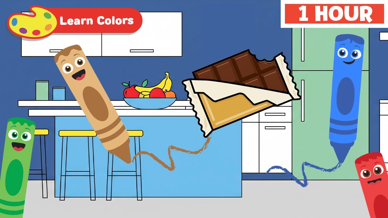 Color Crew Magic | Educational Video | Kitchen & Chocolate | Learn Colors | How to Draw