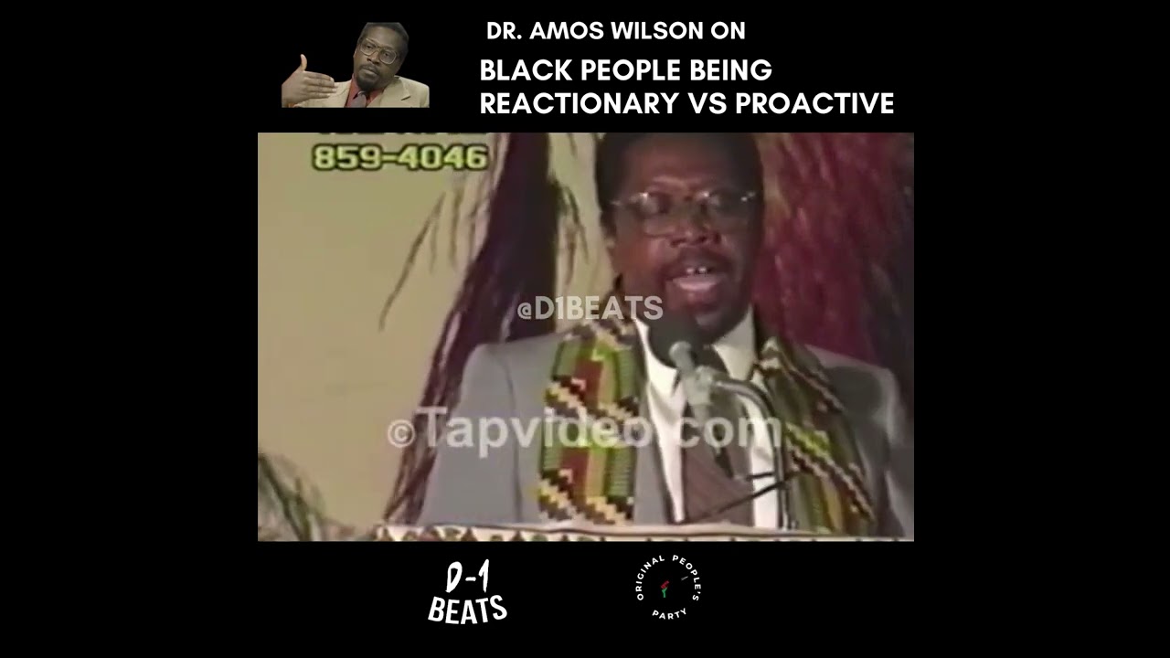 Dr. Amos Wilson on Reactionary vs Proactive