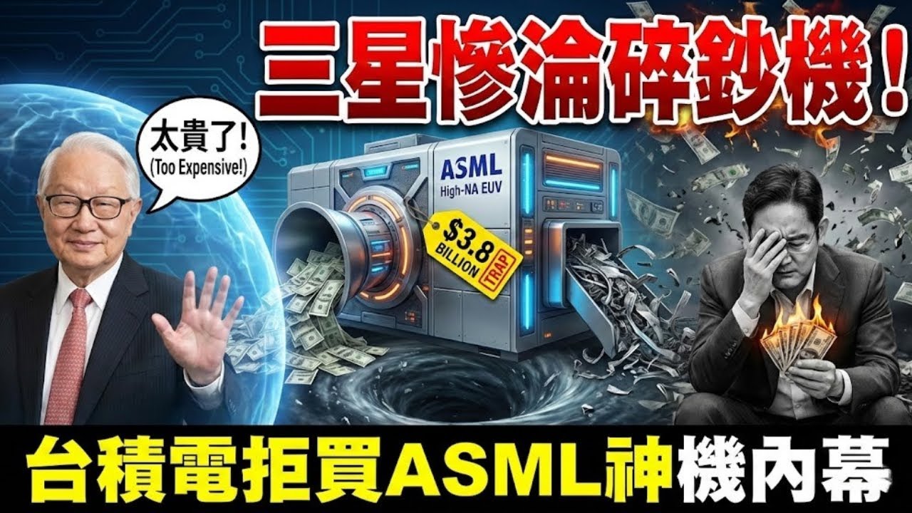 台積電拒買ASML神機？三星砸血本卻淪為「碎鈔機」，揭秘晶片霸主背後的生存密碼！