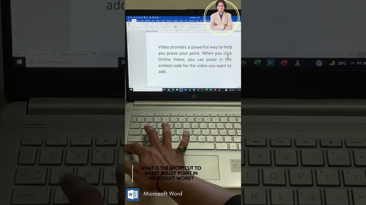 what is the shortcut to insert bullet point in microsoft word?