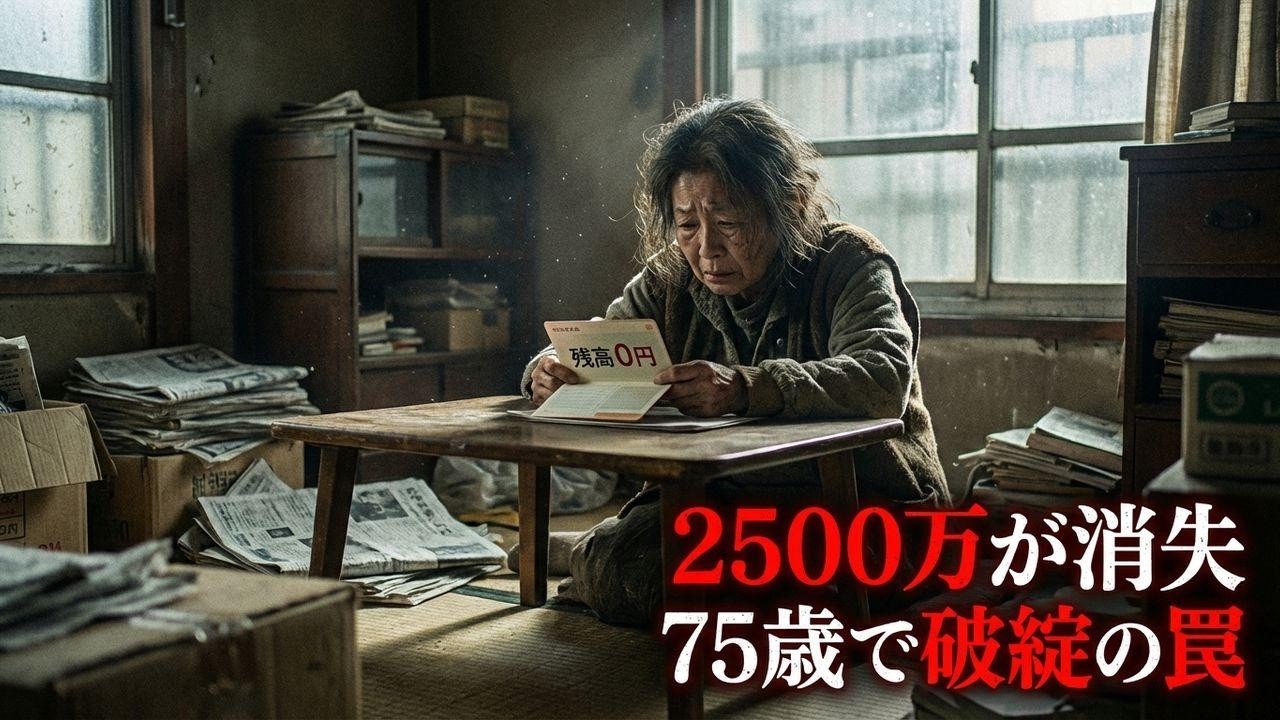 貯金2500万が消失…71歳の残酷な末路と、1枚の通帳の罠