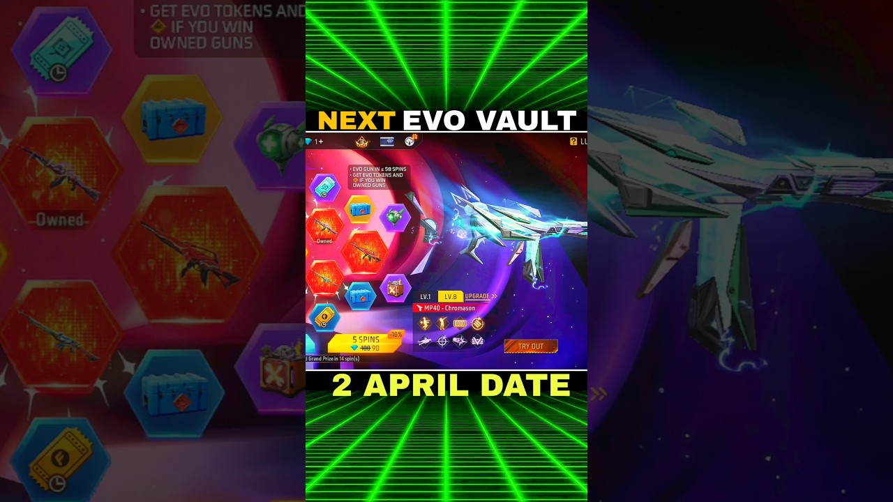 NEXT EVO VAULT GUN SKIN APRIL 🤯 #evovault #april #freefirenewevent