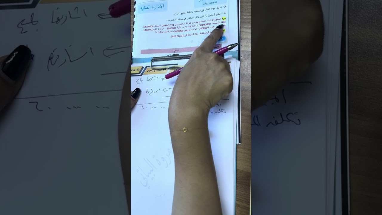 المحاضره 2/ الاداره الماليه /شرح 2025