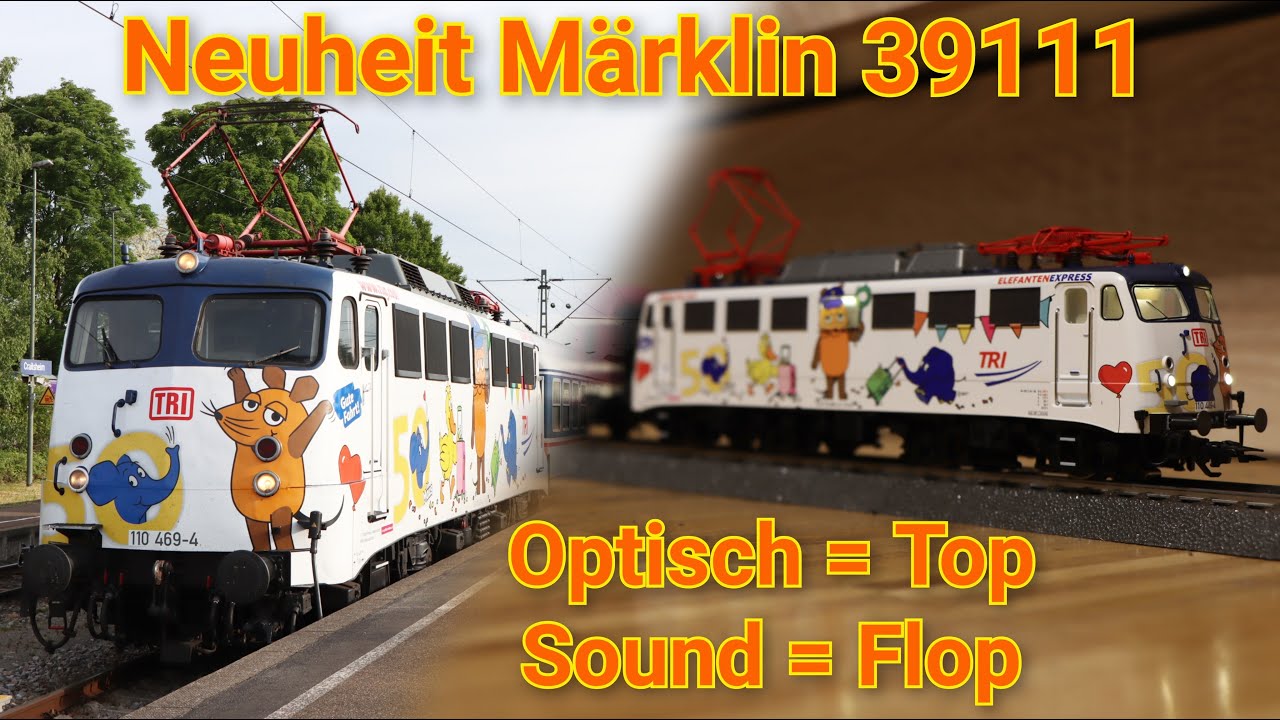 Märklin H0 39111 - TRI 110 469 - Baureihe 110 und 50 Jahre Sendung mit der Maus und dem Elefanten