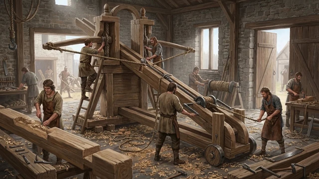 Inside the Ancient Ballista: The Giant Crossbow That Shot With Precision (Full Process)