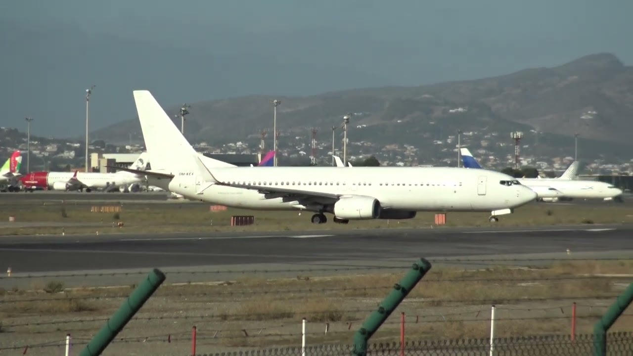 Air Explore Boeing 737-800 OM-KEX Taxing Malaga LEMG