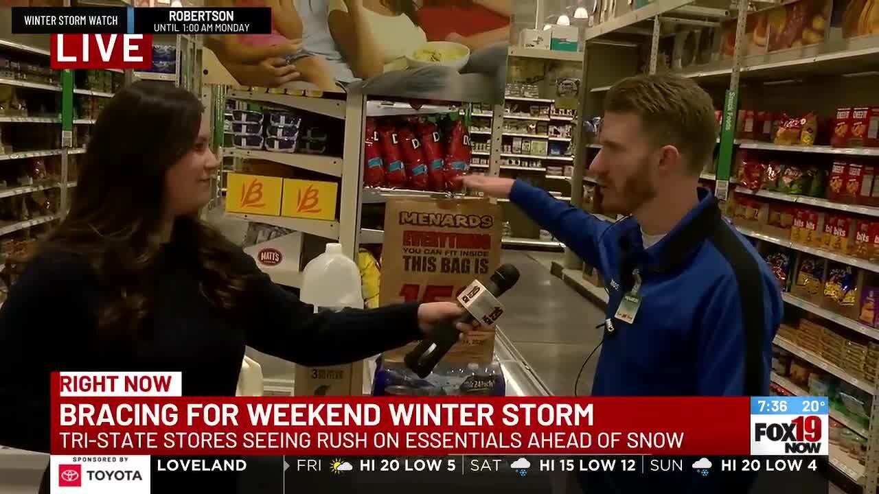 Essentials vanish from store shelves before winter storm