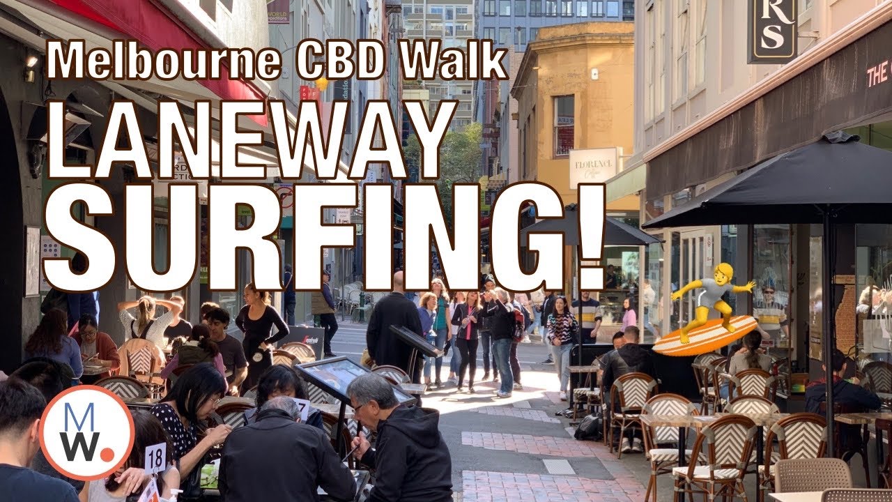 Melbourne Walk: Laneway Surfing! 🏄‍♂️🚶‍♀️【4k】