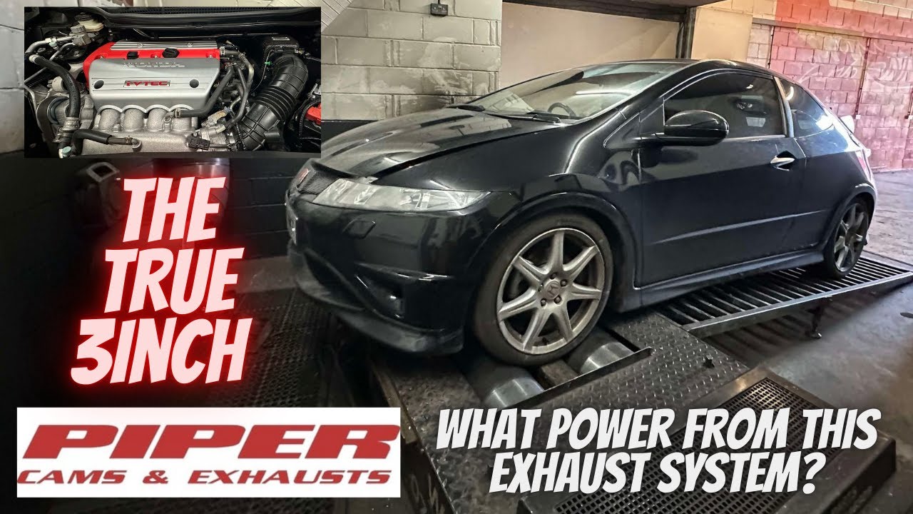3-дюймовая система Piper True развивает мощность 20 л.с. на этом Honda Civic FN2 TypeR.