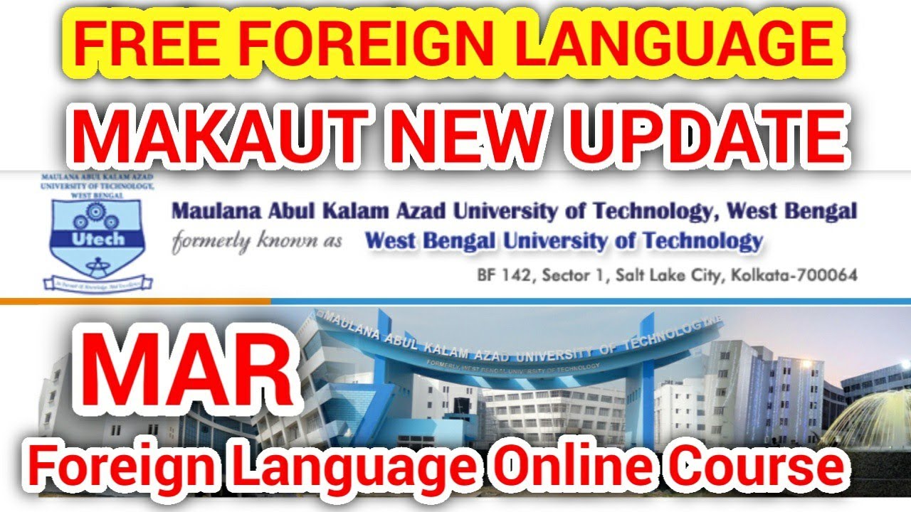 MAKAUT UNIVERSITY MAR Point🔥Free Foreign language course🔥Online Free course 🔥MAKAUT_MAR_POINT