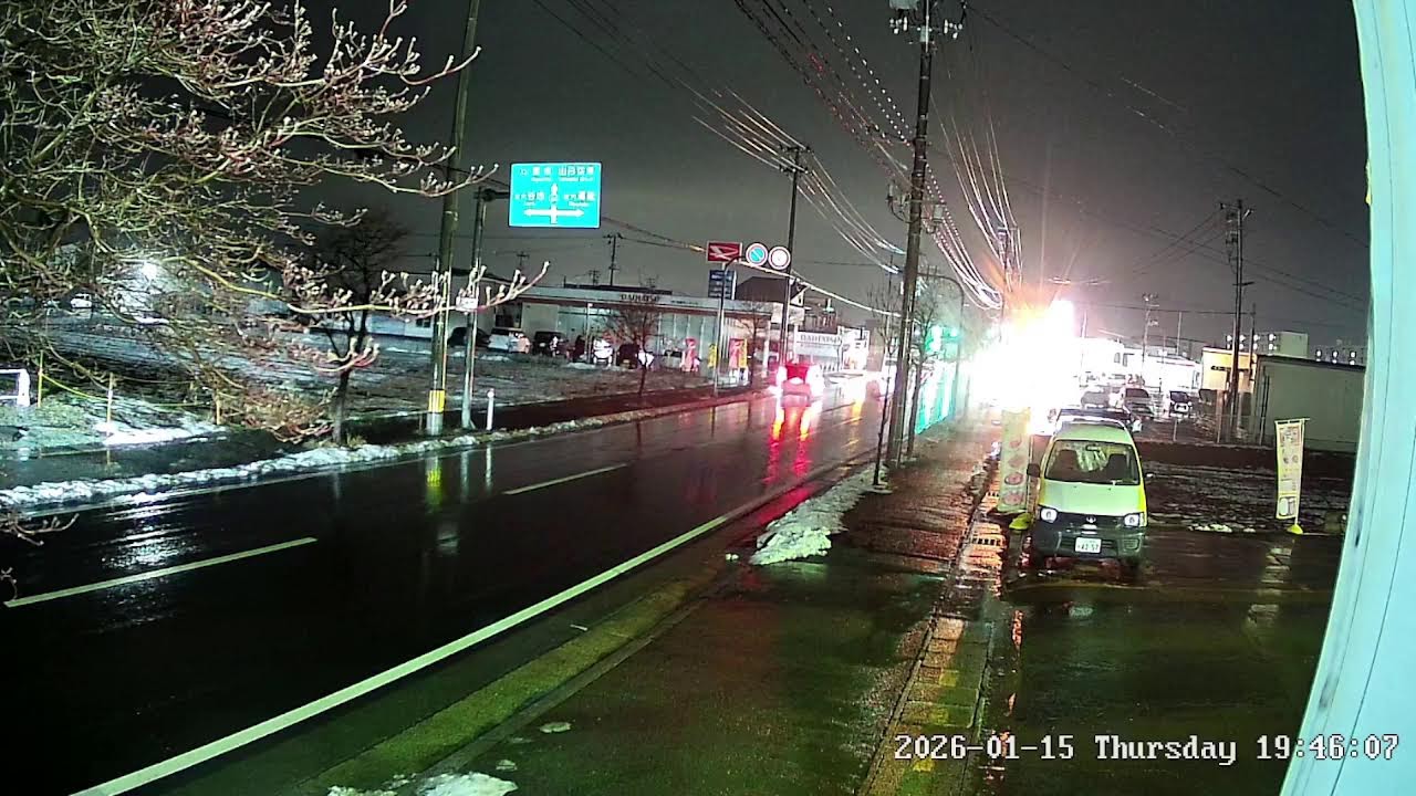 山形県西村山郡河北町谷地月山堂県道282号線ライブカメラ Yamagata Nsimuragun Live Camera.world.cam