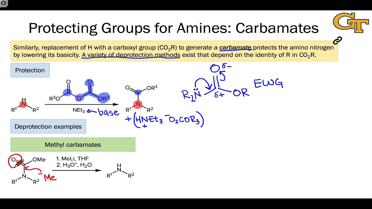 26.05 Protecting Groups for Amines: Carbamates