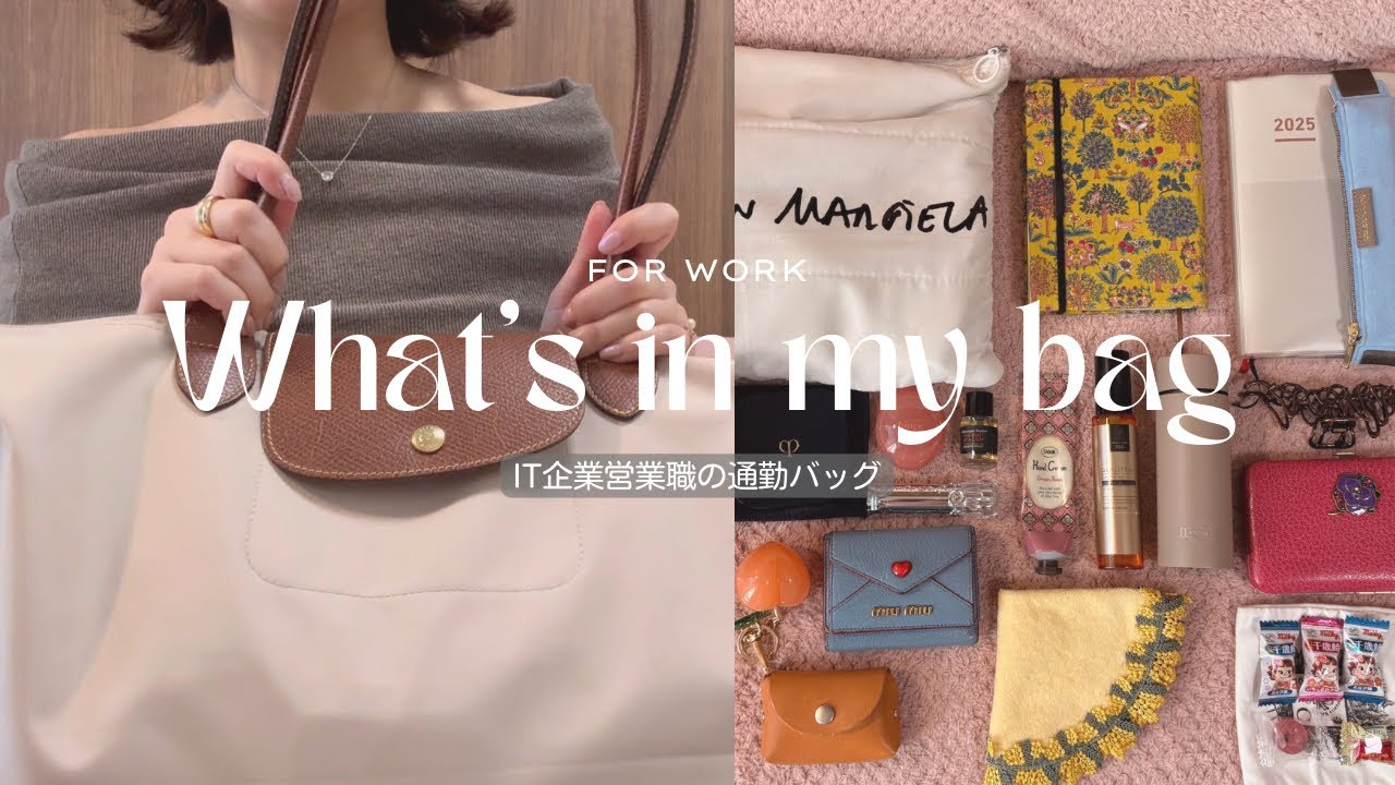 【カバンの中身】IT企業営業職の通勤バッグ/ロンシャンの洗濯/仕事を快適に/What’s in my bag
